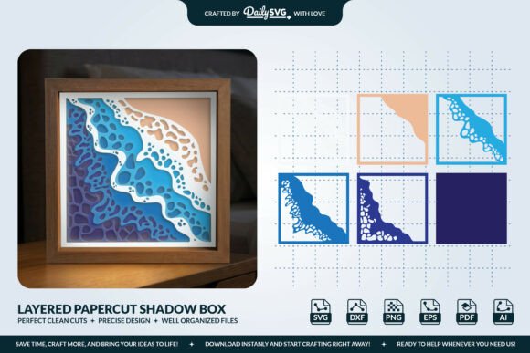3D Beach Waves Layered Shadow Box: A Practical Guide to Coastal Wall Decor