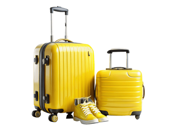 3D Yellow Travel Luggage Bag Hat Map PNG: A Practical Evaluation for Designers