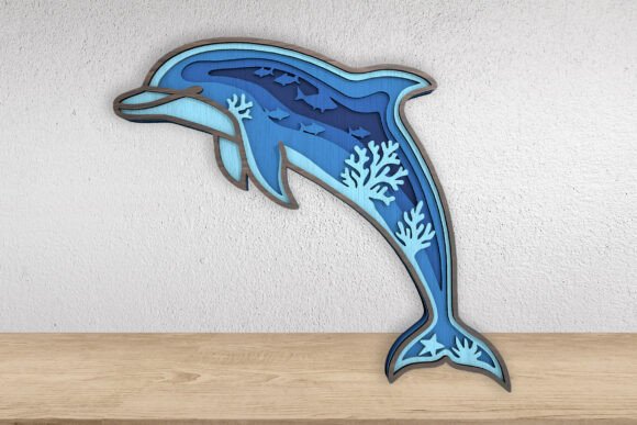 Bringing Ocean Depths to Life: A Deep Dive into the 3D Layered Dolphin Laser Cut File