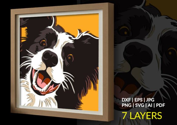 Capturing the Spirit of the Border Collie: A Guide to 3D Layered Shadow Box Art