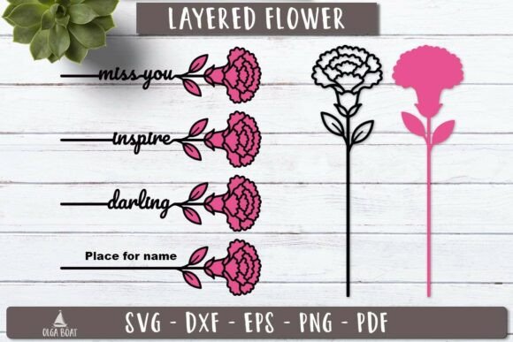 Carnation Flower Name SVG 3D Laser Cut: A Versatile Tool for Creative Projects