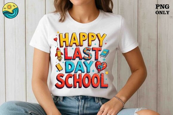 Celebrate the End of the Year with a Happy Last Day of School Colorful Png