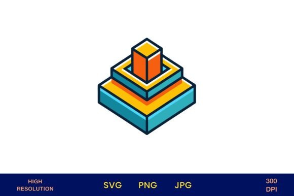 Colorful Stacked Geometric Cubes in 3D: A Versatile Design Asset for Creators