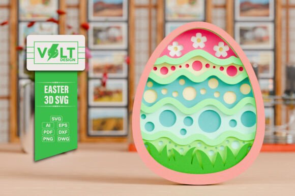 Easter Egg 3D SVG Multilayered Craft: A Modern Approach to Digital Papercutting