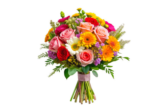 Elevate Your Designs with High-Quality 3D Flower Bouquet Clipart
