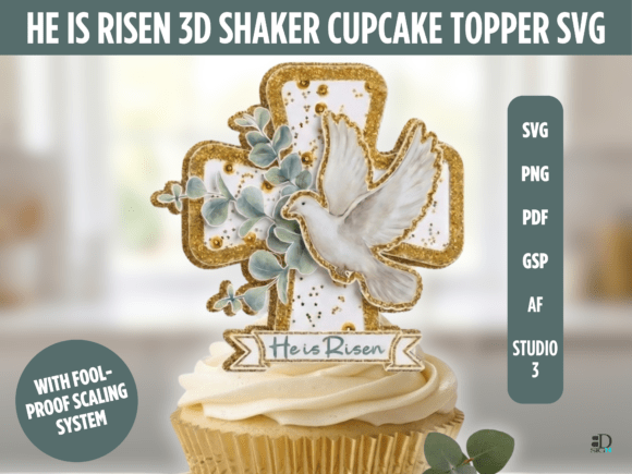 Evaluating the He is Risen 3D Shaker Cupcake Topper SVG for Modern Celebrations