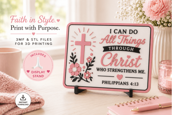 Faith Scripture Desk Decor 3d Print File: Elevating Your Workspace with Meaning