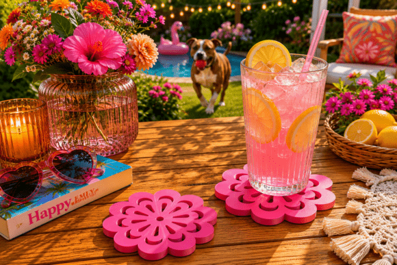 Floral Coaster 3D Print STL for Summer