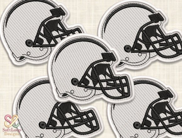 FOOTBALL HELMET Patch Embroidery Design: Elevate Your Game-Day Gear