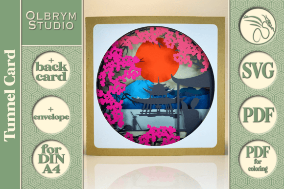 Fuji Mountain 3D Tunnel Card SVG: A Comprehensive Design Evaluation