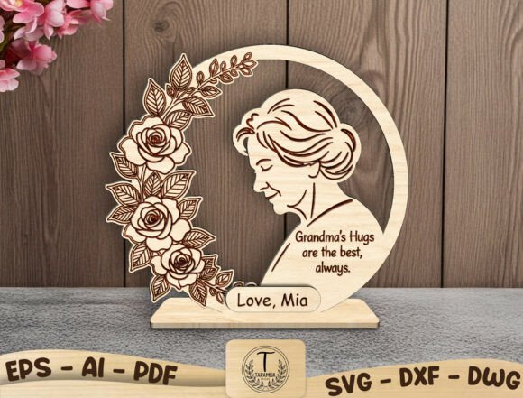 Personalized Laser Cut Grandma Hug Sign