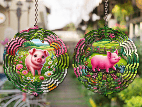 Pig Wind Spinner PNG: A Charming Digital Design