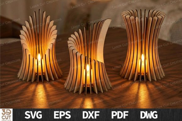 Spiral Candle Holder 3D Laser SVG: A Guide to Modern Wooden Lighting