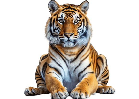 Tiger in the Nature 3D Animated Cartoon: High-Quality PNG Assets for Creators
