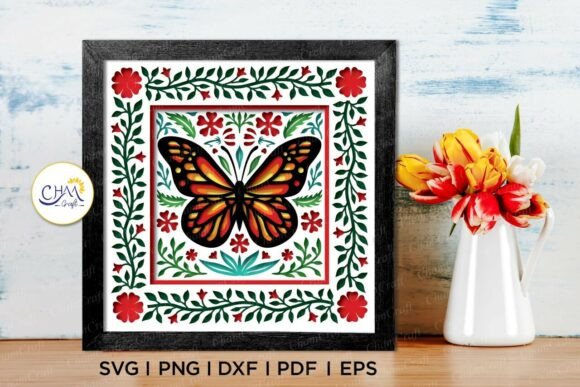 Transform Your Craft Space with the 3D Butterfly Floral Shadow Box SVG