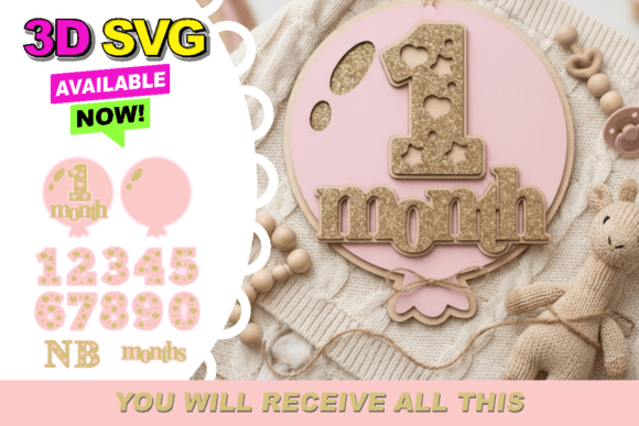 Understanding the Baby Months Balloon 3D SVG