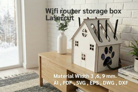 Wifi Router Box Laser Cut File for DIY